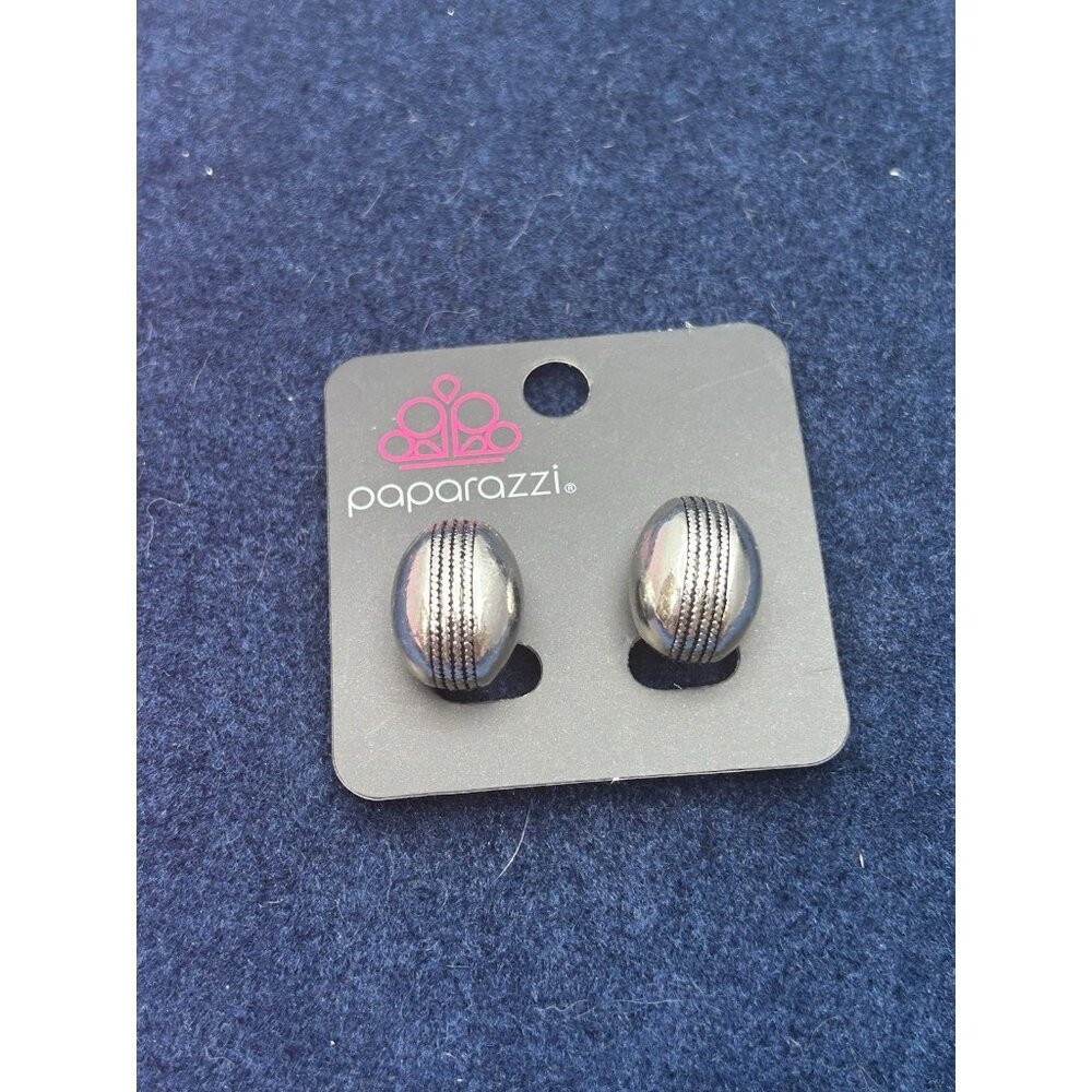 Paparazzi Silver Tone Clip Earrings